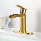 Gold Single Hole Bathroom Sink Faucets You'll Love in 2021 | Wayfair